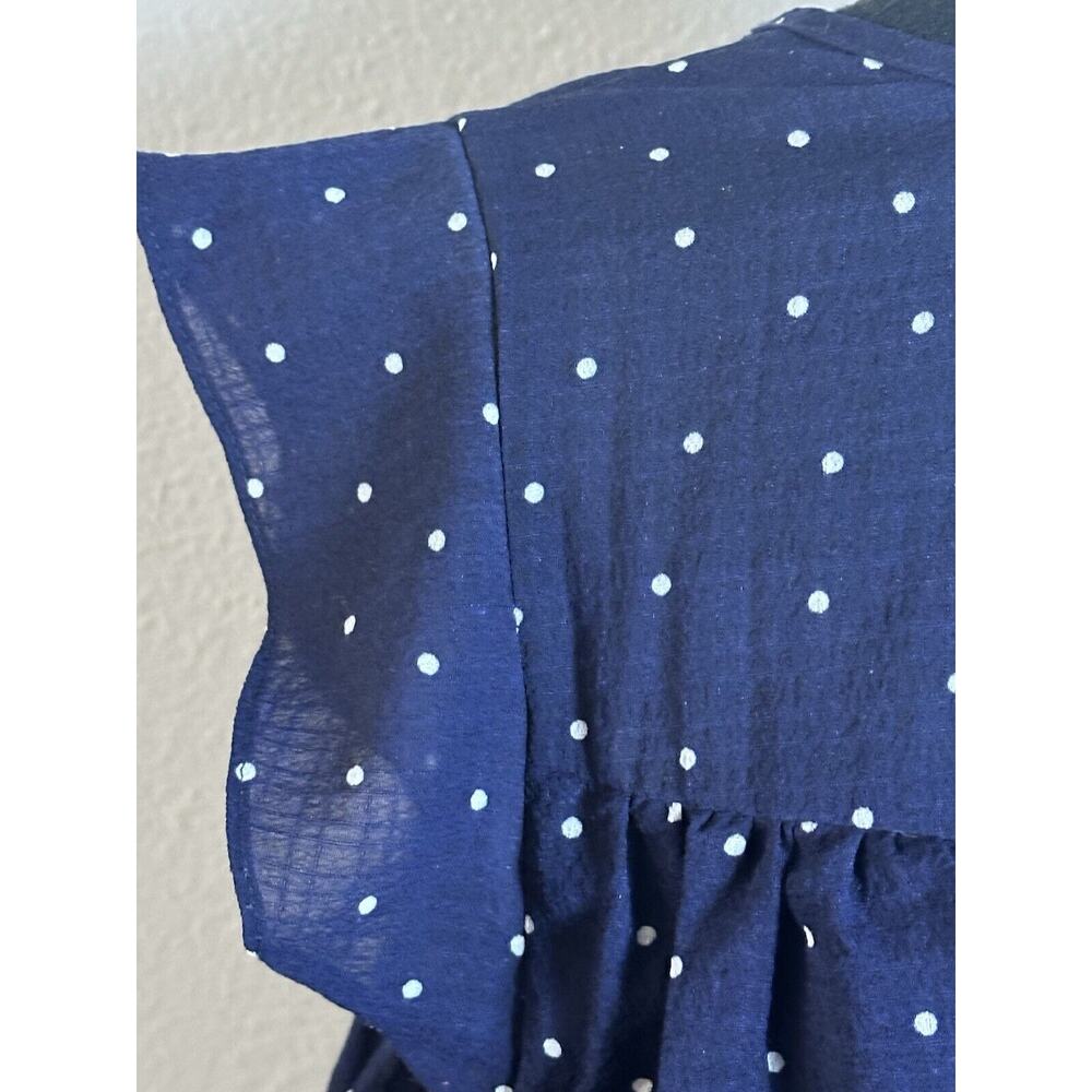 Women's Sleeveless Polka Dot Ruffle Top Summer Polka Dot Top Size Small - Picture 8 of 16
